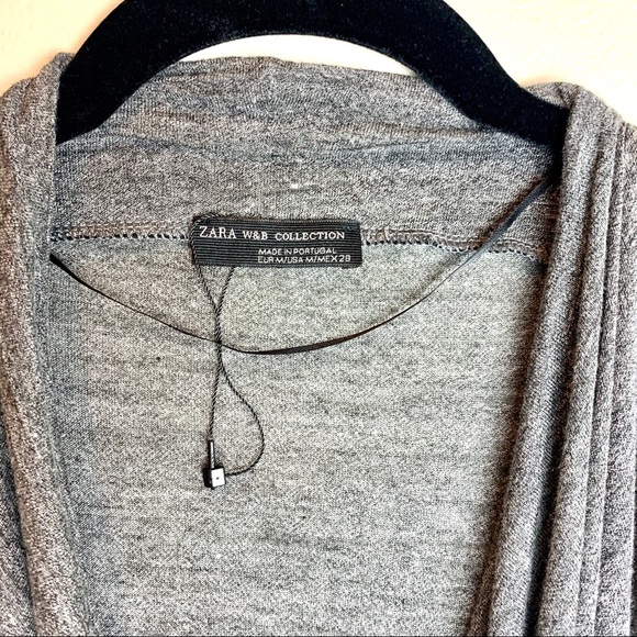 NWOT Zara Draped Tee & Faux Leather Detail Medium - Picture 5 of 6